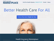 Tablet Screenshot of healthinsurancemarketplace.com